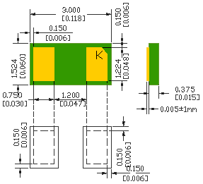 nanoDFN SMXFST3160 Microsemi FST3160 Rectifier Diode, 60V, 30A (FST3160)