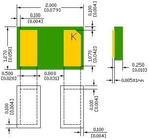 nanoDFN SMXMS10100 Microsemi MS10100 Schottky Diode, 100V, 10A (MS10100)