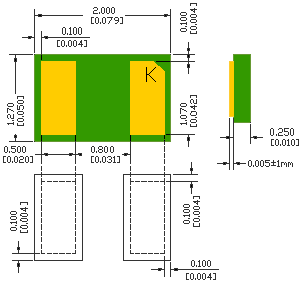 nanoDFN SMXLSM335G Microsemi LSM335G Schottky Rectifier, 35V, 3A (LSM335G)