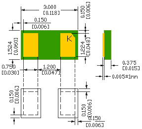 nanoDFN SMXMBRS120T3 Microsemi MBRS120T3 Schottky Rectifier, 20V, 1A (MBRS120T3)