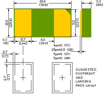nanoDFN SMXCZRU52C16 Comchip CZRU52C16 Zener Diode, 16V  5%,150mW