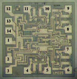 LM339 DIE LAYOUT - MECHANICAL SPECIFICATIONS