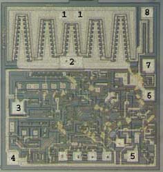 MC34063A DIE LAYOUT - MECHANICAL SPECIFICATIONS